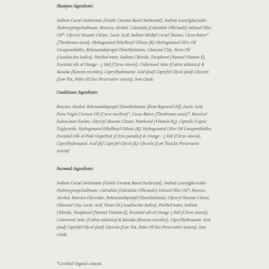 The Balanced Gift Bundle Ingredients